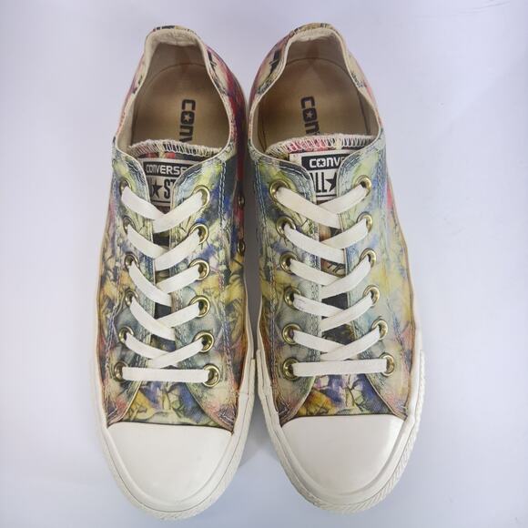 Converse All Star Women Sze 7 Low Top Floral Print 547279F Lace Up Casual Canvas - Picture 5 of 11